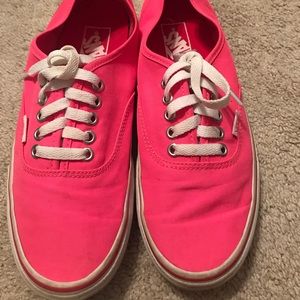 Women’s hot pink Vans